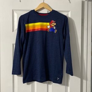 Gently worn Mario blue top size xl(14-16)